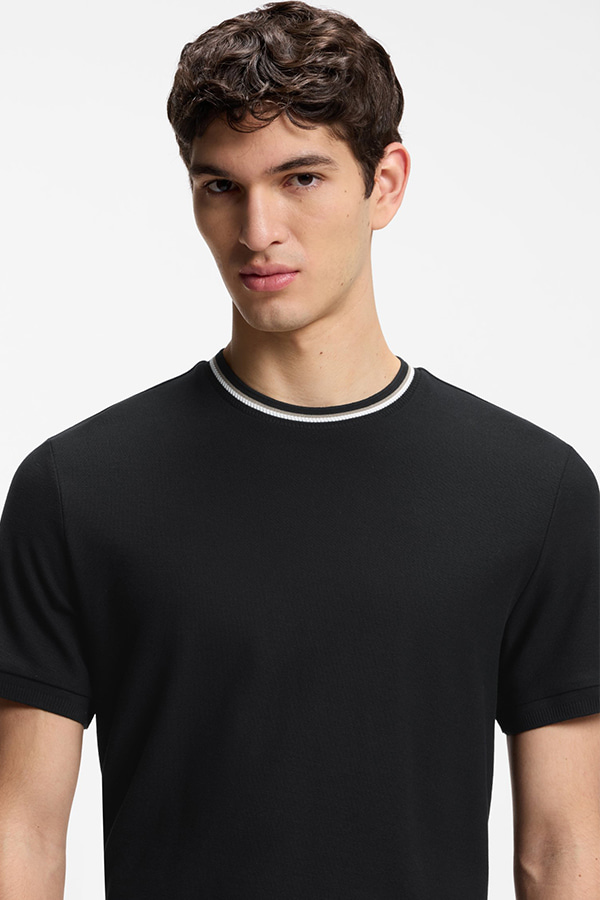 ΜΠΛΟΥΖΑ T-SHIRT BOSS - 001 ΜΑΥΡΟ